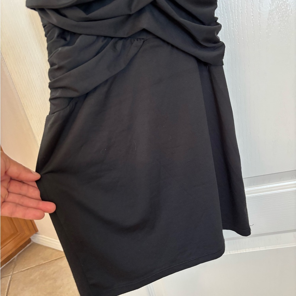 Miss Avenue Black Ruched Sheath Dress